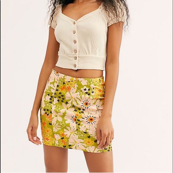 Free People Dresses & Skirts - Free People Modern Femme Retro Floral Skirt 6